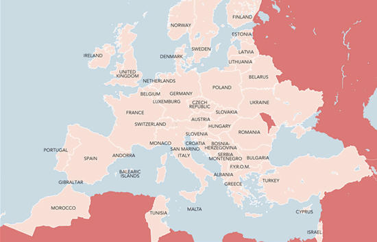 Map Of Europe Only